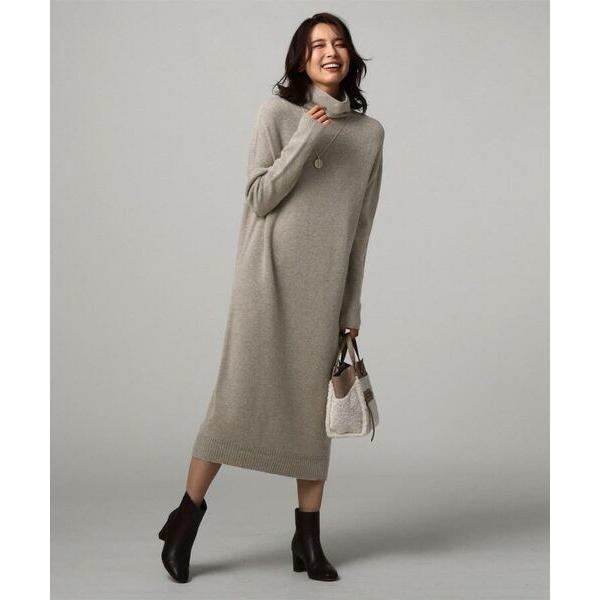 UNTITLED / アンタイトル カシミヤウールボトルネックニットワンピース