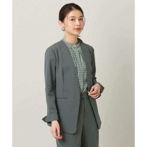 Untitled アンタイトル フュージョンクロス ノーカラージャケット 洗える Set Up 在庫僅少