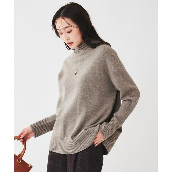 極美品 アンタイトル ラムウールカシミヤ ボトルネックプルオーバーニット UNTITLED（アンタイトル） ラムウールカシミヤ ボトルネックプル