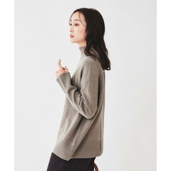 UNTITLED（アンタイトル） ラムウールカシミヤ ボトルネックプル