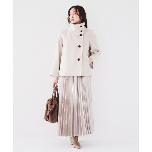 【美品】UNTITLED ショートコート アンゴラ混 XL 大きいサイズ 未使用級】アンタイトル アンゴラ混 ラビットファー付 ショートコート