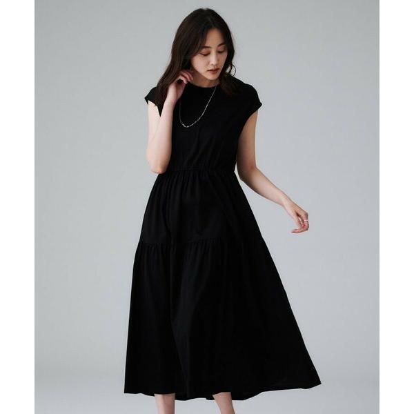 美品　アンタイトル ティアードワンピース　ロングワンピース UNTITLED（アンタイトル） 【ティアード/洗える】コットンロング