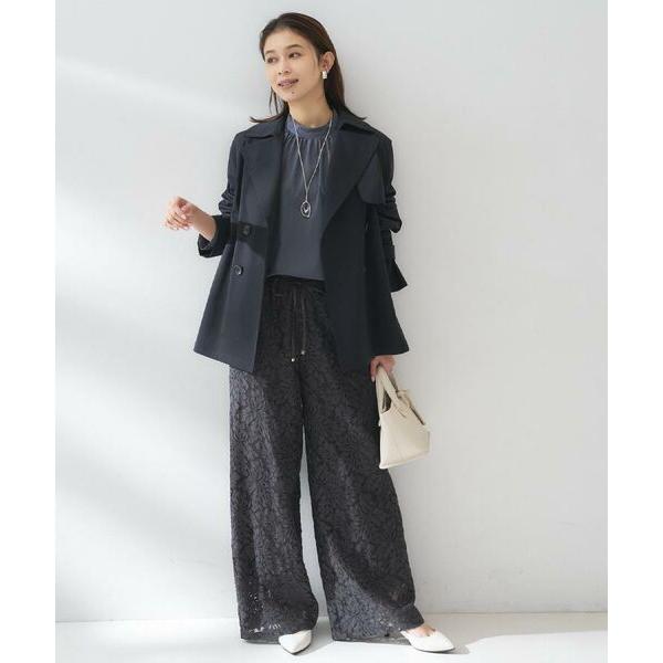 【新品タグ付】UNTITLED アンタイトル トレンチコート ネイビー XS アンタイトル UNTITLED タスランショートトレンチコート （ネイビー