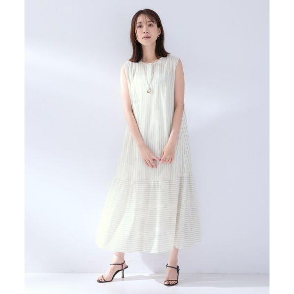 美品　UNTITLED アンタイトル シャーリングロングワンピース　２点セット UNTITLED（アンタイトル） 【洗える／ノースリーブ】シャーリング