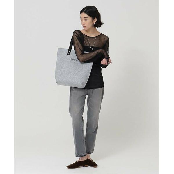 【美品】INDIVI バッグ　グレー INDIVI / インディヴィ フェルトトートバッグ : タカシマヤ