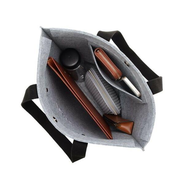 【美品】INDIVI バッグ　グレー インディヴィ INDIVI 縦型トートバッグ (グレー) -ファッション