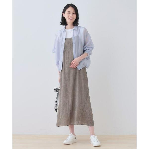 INDIVI 【洗える/ドロスト付】 トレンドシアーシャツ INDIVI｜【洗える/ドロスト付】トレンドシアーシャツ | Rakuten