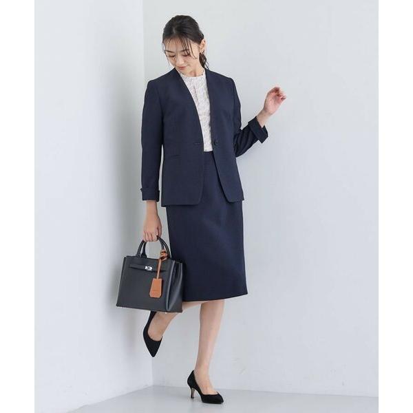 INDIVI（インディヴィ） 【洗える／通勤／スーツ】メランジストレッチ