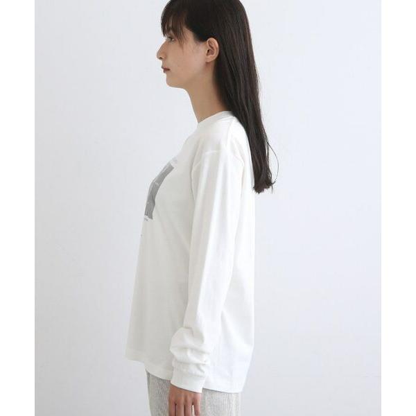 INDIVI / インディヴィ 【LIFE】オーガニック メッセージロゴロングTシャツ｜selectsquare｜04