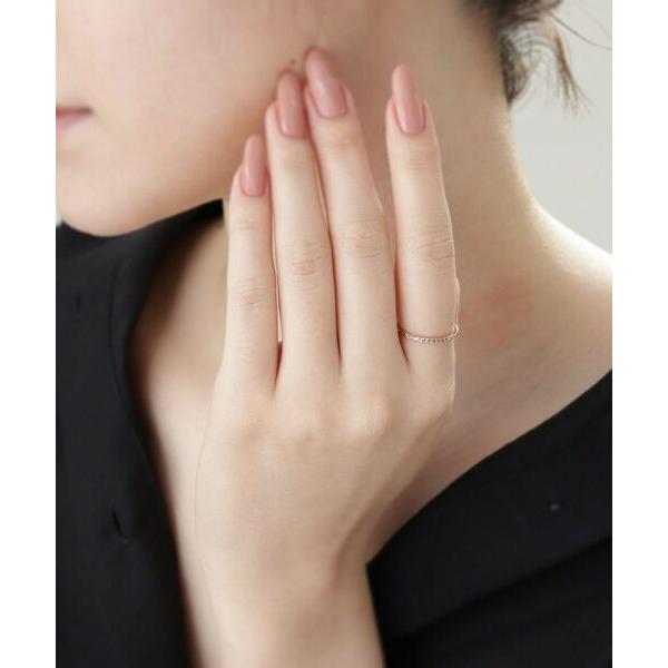 ココシュニック　カットワーク極光細リング K18カットワーク極光 リング（ピンキー）（リング） | COCOSHNIK