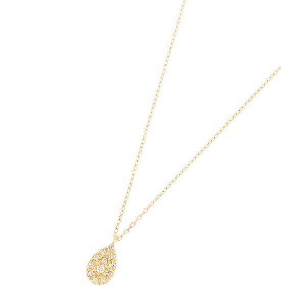 COCOSHNIK / ココシュニック K18ダイヤモンド パヴェペアシェイプ ネックレス大