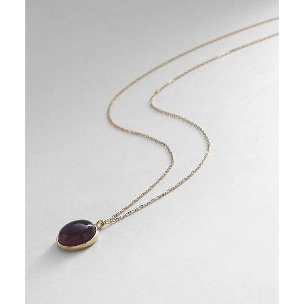 COCOSHNIK / ココシュニック K10パープルカルセドニー オーバルカボション ネックレス