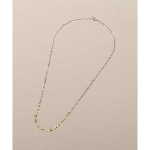 COCOSHNIK / ココシュニック K10ベネフラット×カットアズキ ネックレス（YG×WG）の画像