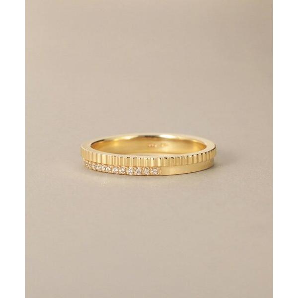 美品✨COCOSHNIK K10 9号 イエローゴールドリング K10ダブルXライン リング（リング） | COCOSHNIK（ココシュニック