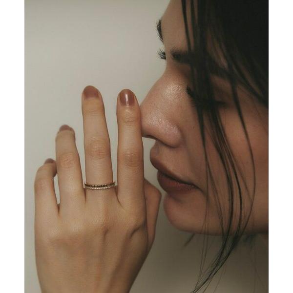 COCOSHNIK（ココシュニック） K10ダイヤモンド 縦溝 リング