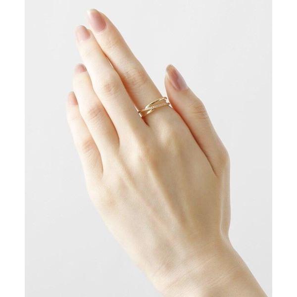 大人気 COCOSHNIK / ココシュニック ダイヤモンド　クロッシングライン　リング 【JSB7144502743】(25806円)