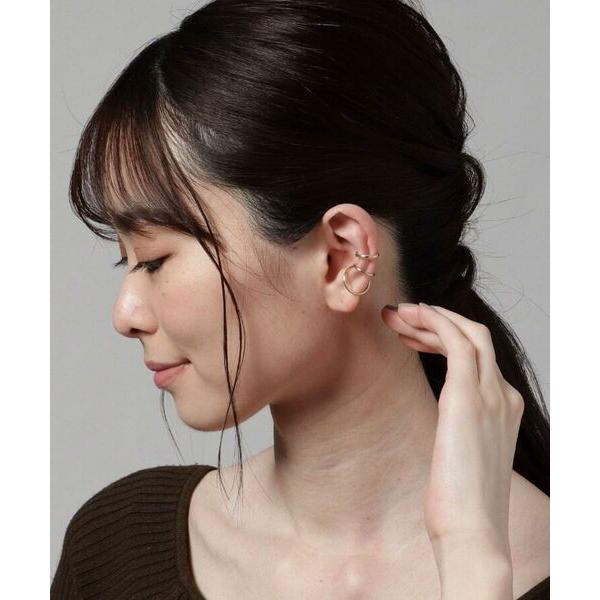 2025，大人気 COCOSHNIK ココシュニック ダブルフープ イヤーカフ 片耳用