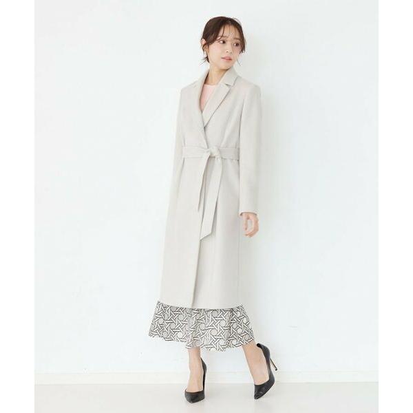 COUP DE CHANCE カシミヤ混ファー付きコートSALE11/16 まで COUP DE CHANCE（クードシャンス） 【日本製／フォックスファー