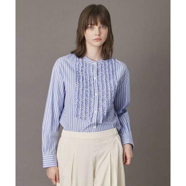 ドレステリア　ドットプリントフリルブラウス DRESSTERIOR / ドレステリア フロントフリルブラウス 洗える同型