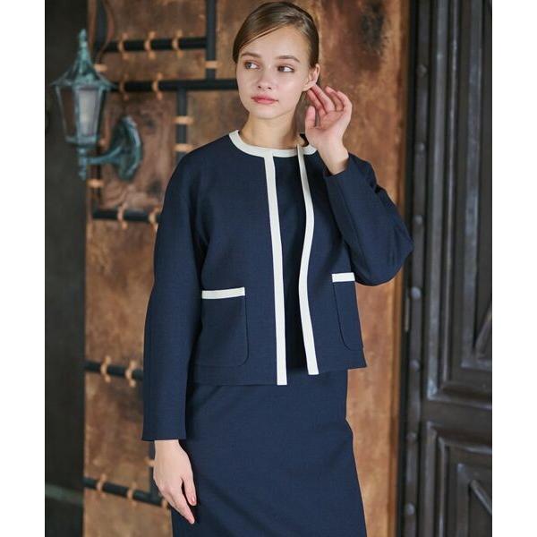 ドレステリア（DRESSTERIOR）/【セットアップ可】バイカラーショートジャケット DRESSTERIOR（ドレステリア） 【セットアップ可】バイカラーショート