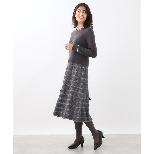 Reflect（リフレクト） 【コートインでもすっきり◎】チェック柄ニット