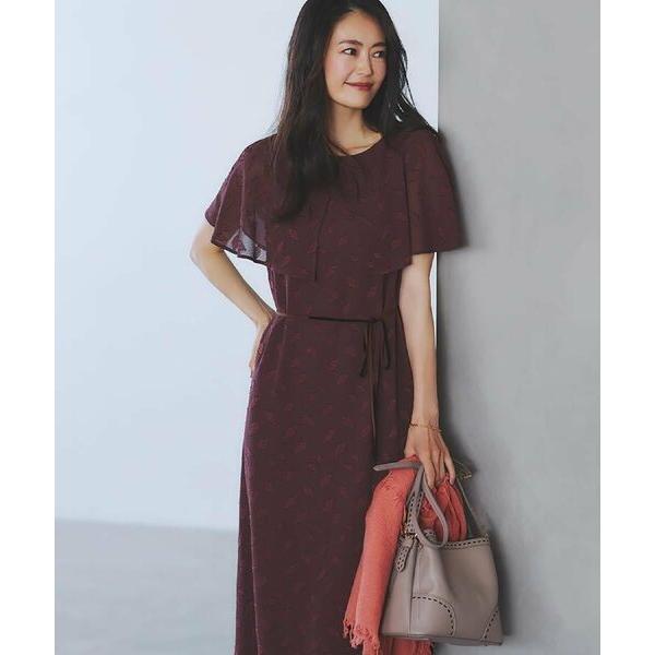 Reflect / リフレクト 【撥水／二の腕カバー／付属リボン付き】ケープデザインノースリーブワンピース