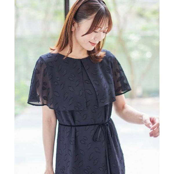 Reflect / リフレクト 【撥水／二の腕カバー／付属リボン付き】ケープデザインノースリーブワンピース