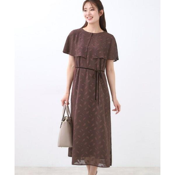 Reflect / リフレクト 【撥水／二の腕カバー／付属リボン付き】ケープデザインノースリーブワンピース