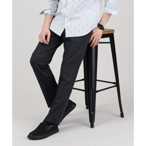 【美品：Theory】ウール調ジャージー スラックス　「S：ブラックメランジ」 TAKEO KIKUCHI（タケオキクチ） 【Sサイズ〜】メランジ ストレッチ
