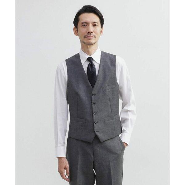 新品タグ付き✨️ タケオキクチ ベスト ジレ 04/LL グレー TAKEO KIKUCHI（タケオキクチ） 【Three by Three】シャイニーシャーク