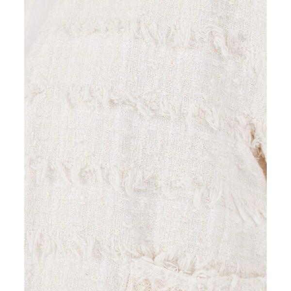 高品質新品 qualite カリテ フリンジツィードジャケット hideout.lk
