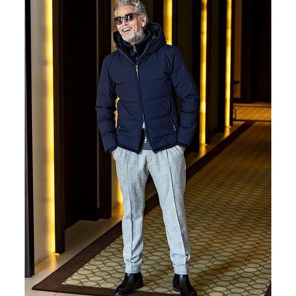 SHIFFON（シフォン） スタンドネックレイヤードダウンジャケット