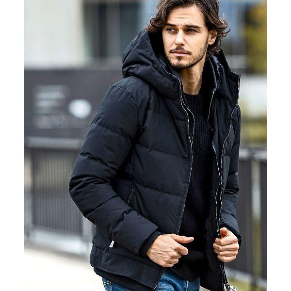 SHIFFON（シフォン） スタンドネックレイヤードダウンジャケット