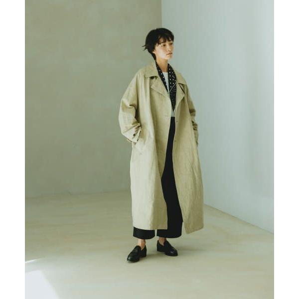 かぐれ『ユニセックス』コットンリネンオーバートレンチ
