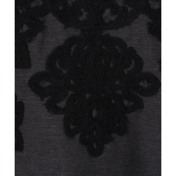 BEARDSLEY / ビアズリー 襟ぐり刺繍カットソー