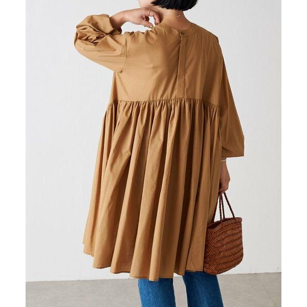 ビアズリー beardsley切り替えギャザーチュニック ビアズリー BEARDSLEY ドットギャザーチュニック （black