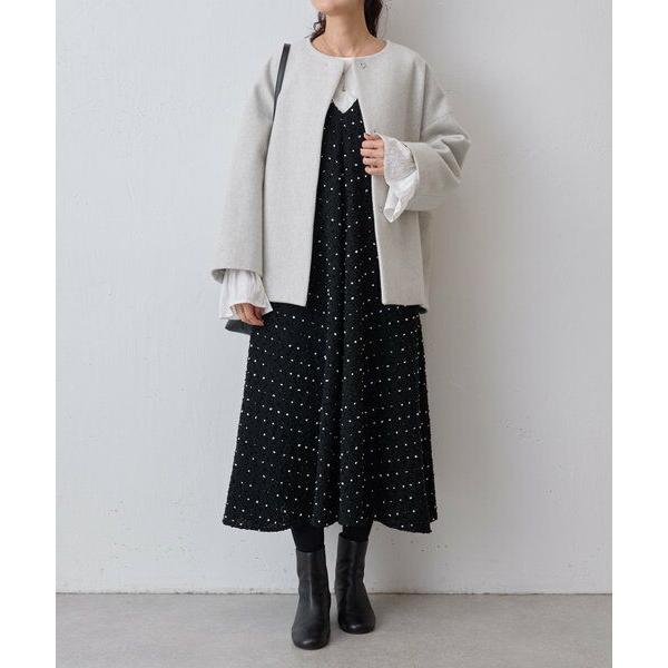 211y*専用 ビアズリー BEARDSLEY 後ろぷっくりウールコート BEARDSLEY / ビアズリー 後ろぷっくりウールショートコート