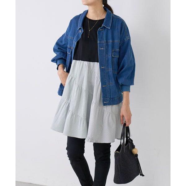 BEARDSLEY ビアズリー エスカルゴコンビチュニック ブラック 日本製 BEARDSLEY / ビアズリー エスカルゴコンビチュニック