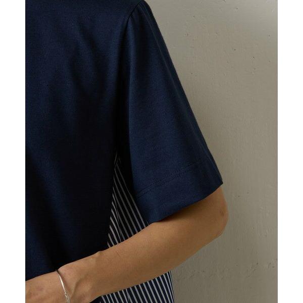 BEARDSLEY / ビアズリー ストライプコンビカットソー