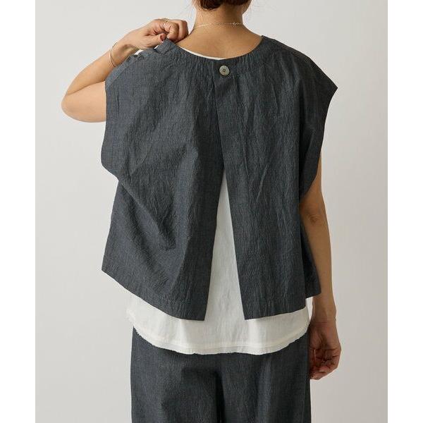 BEARDSLEY ブラウス シャツ 綿ワッシャーベスト 現行品 BEARDSLEY ブラウス シャツ 綿ワッシャーベスト レディース