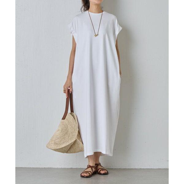 新品タグ付き　ビアズリー　オーガニックコットンタックワンピース　ブラック BEARDSLEY / ビアズリー オーガニックコットンタックワンピース