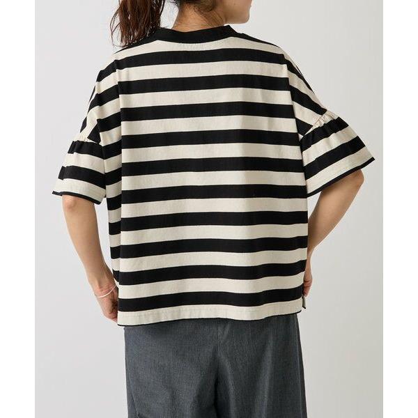 BEARDSLEY(ビアズリー) 袖ギャザーシアーTee　ブラック18700円 袖ギャザーシアーTee （カットソー）｜BEARDSLEY / ビアズリー