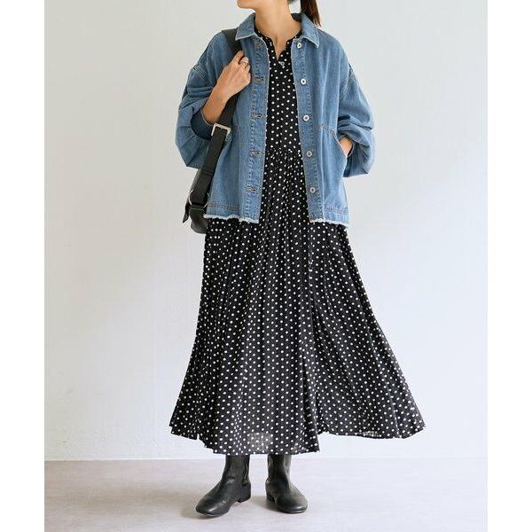 BEARDSLEY ビアズリー　ドットギャザーボリューム袖ワンピース 高揚感に包まれるドラマチックなワンピース。 □ドットギャザー