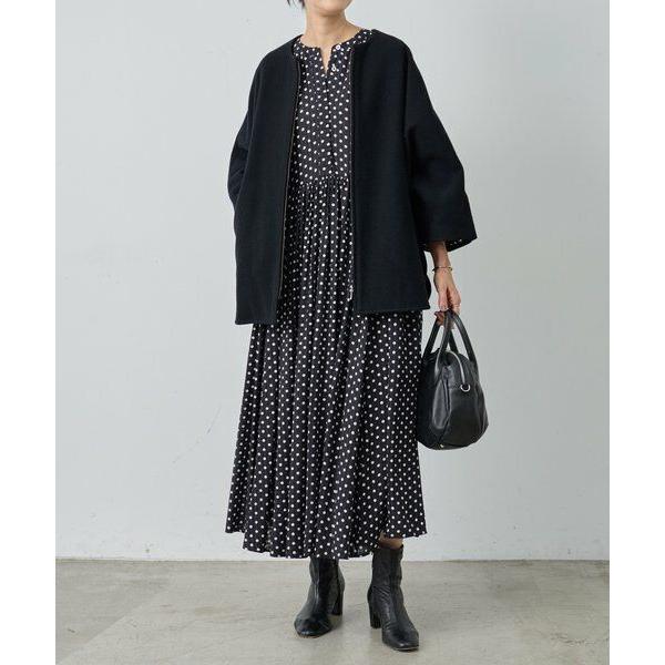 BEARDSLEY ビアズリー プリントギャザーワンピ ロング ゆったり BEARDSLEY / ビアズリー ドットギャザーワンピース : タカシマヤ