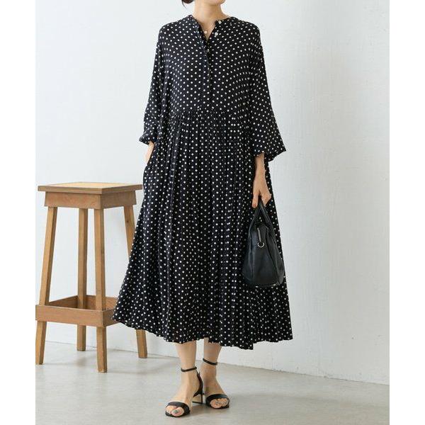 美品✨ビアズリー　ドットギャザーワンピース　チュニック　超フレア BEARDSLEY（ビアズリー） ドットギャザーワンピース : タカシマヤ