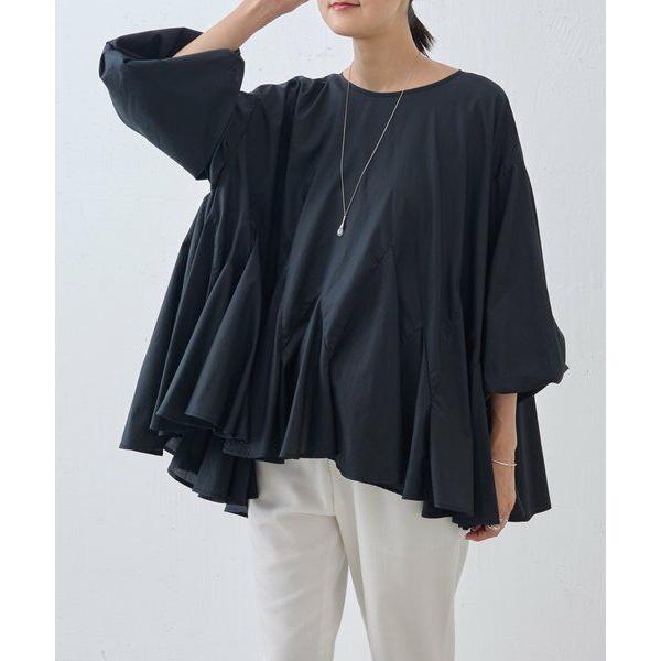 【未使用に近い】ビアズリー　花びらポンチョブラウス　ネイビー　フリーサイズ BEARDSLEY（ビアズリー） 花びらフレアーブラウス : タカシマヤ