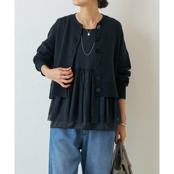 BEARDSLEY ビアズリー サラッとカーディガン ブラック 新品未使用 BEARDSLEY（ビアズリー） ショートカーデ : タカシマヤファッション