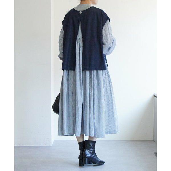 BEARDSLEY / ビアズリー 先染めギャザーワンピースの画像