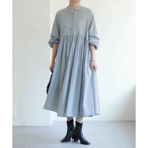 BEARDSLEY / ビアズリー 先染めギャザーワンピースの画像