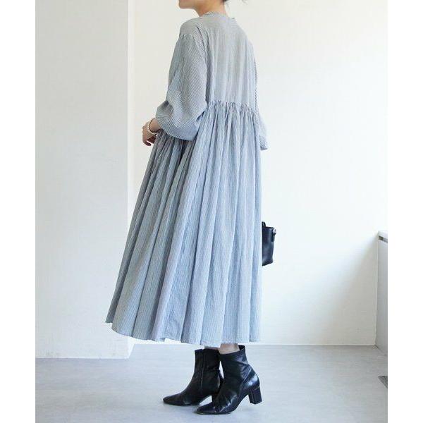 BEARDSLEY / ビアズリー 先染めギャザーワンピースの画像